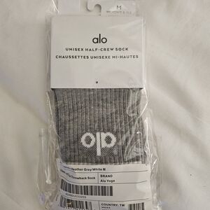 ALO Yoga Men's Half-Crew Socks - Heather Gray
